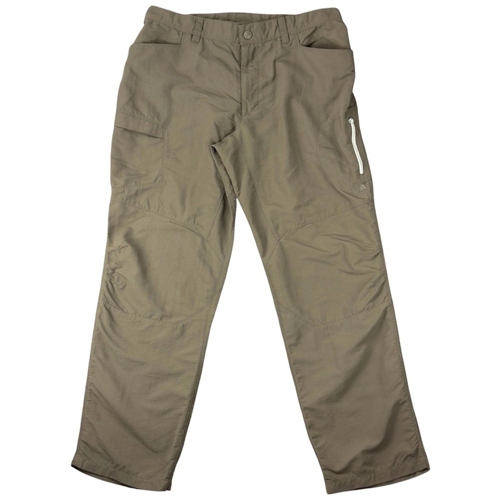 The North Face Cargo Pants Men's 36 (W35 L31) Nylon Khaki Outdoor Hiking Travel